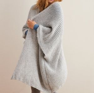 Chunky knit poncho